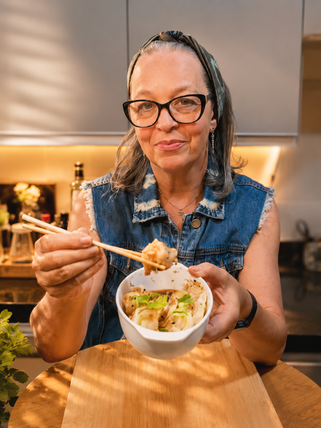 Marcia Goldman na cozinha